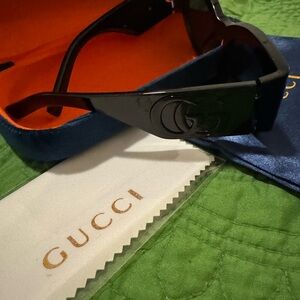 Gucci Black Frames with Black Lenses Sunglasses